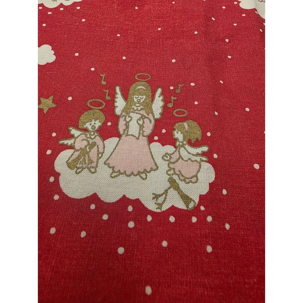 Södahl Denmark Vintage Red Christmas Angel Christmas Cotton Tablecloth Rectangle